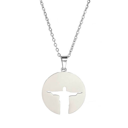 collier pendentif jesus argent