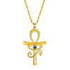 collier pendentif croix de vie ankh oeil horus or