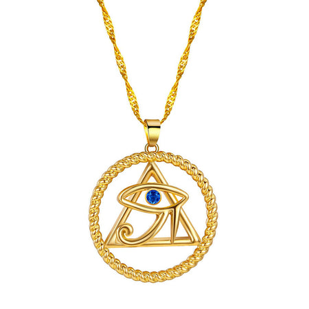 collier pendentif oeil horus or