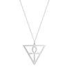 collier pendentif croix de vie ankh triangle argent