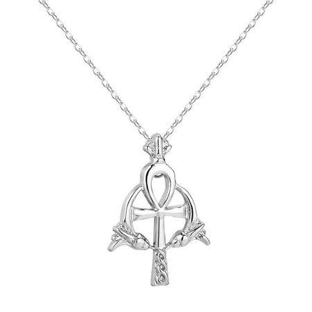collier pendentif croix de vie ankh argent