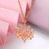 collier pendentif fleur de lotus or rose
