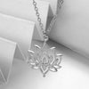collier pendentif fleur de lotus argent