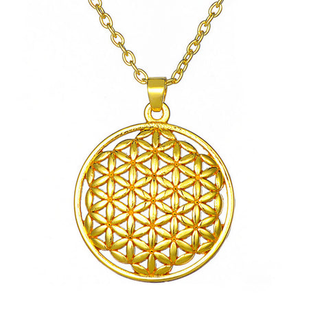 collier pendentif fleur de vie or