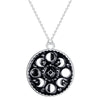 collier pendentif cycle lune astrologie argent