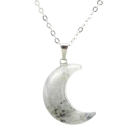 collier pendentif lune labradorite spectrolite
