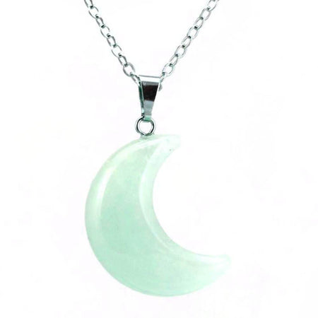 collier pendentif lune amazonite