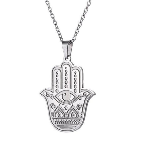 collier pendentif main de fatma khamsa argent