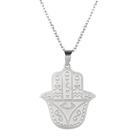 collier pendentif main de fatma khamsa argent