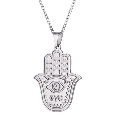collier pendentif main de fatma khamsa argent