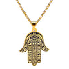 collier pendentif main de fatma khamsa amulette or