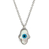 collier pendentif oeil bleu turc main de fatma argent