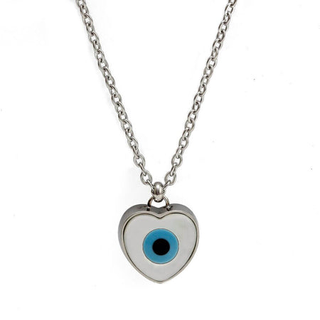 collier pendentif oeil bleu turc coeur nazar argent