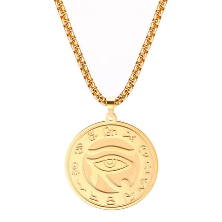 collier pendentif oeil d'horus or