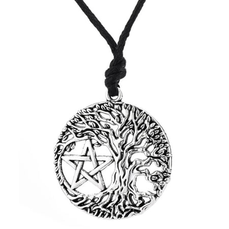 collier pendentif pentacle arbre de vie