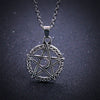 collier pendentif pentacle lune