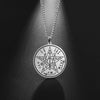 collier pendentif pentacle tetragramme argent