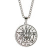 collier pendentif pentacle tetragramme argent