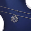 collier pendentif pentacle lune astro argent