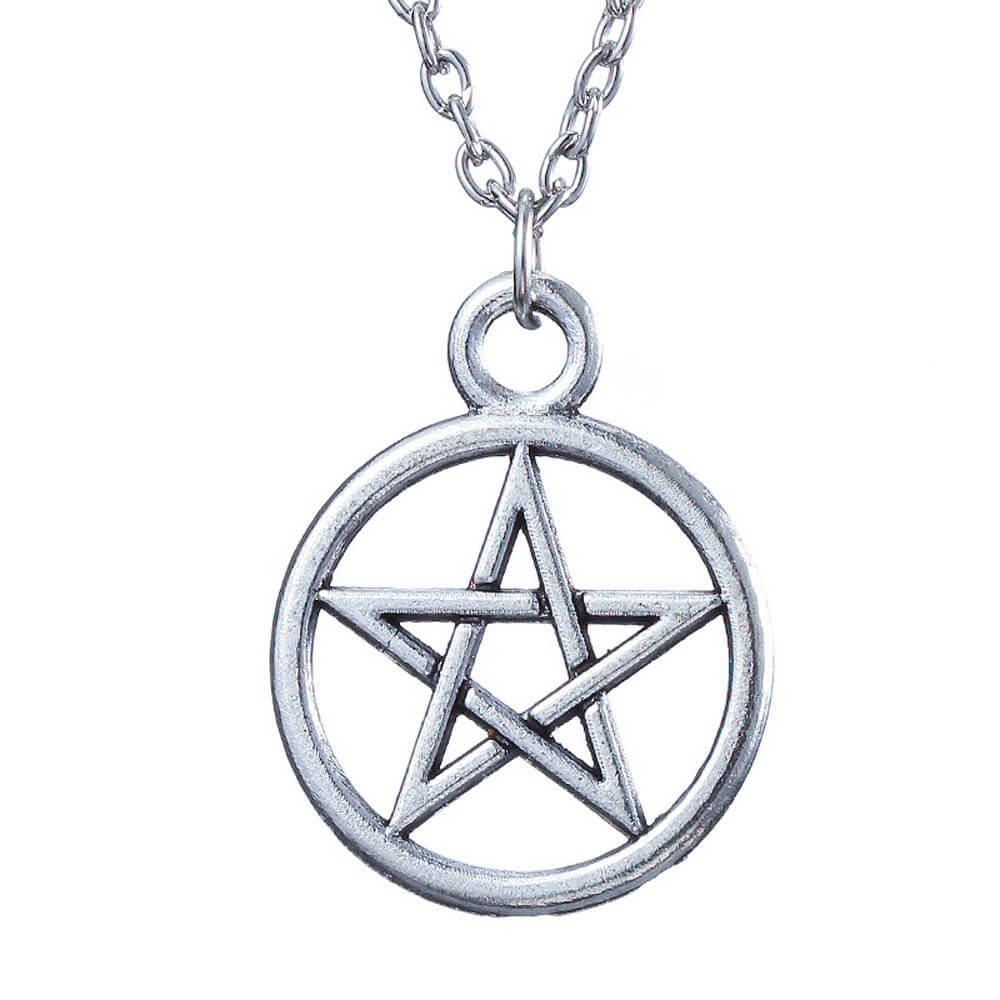 Collier Pentagramme En Acier Inoxydable - Pentacle Alchimique Païen/Wicca, Amulette De Protection Pour Hommes Et Femmes
