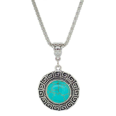 collier pendentif pierre turquoise