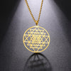 collier pendentif sri yantra or