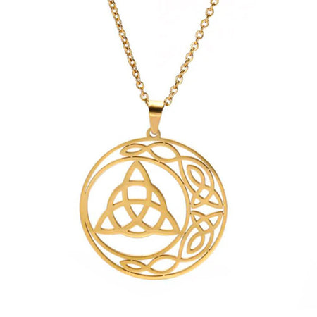 collier pendentif triquetra celte or