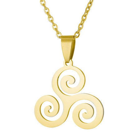 collier pendentif triskel celte breton or