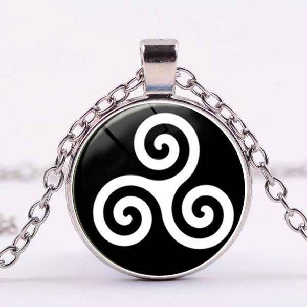 Pendentif Grand Triskel de Bretagne - Argent Plein