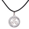 collier pendentif triskel celtique cristaux argent