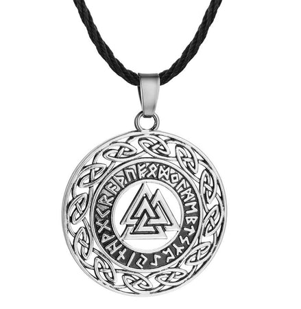 collier pendentif valknut rune viking argent