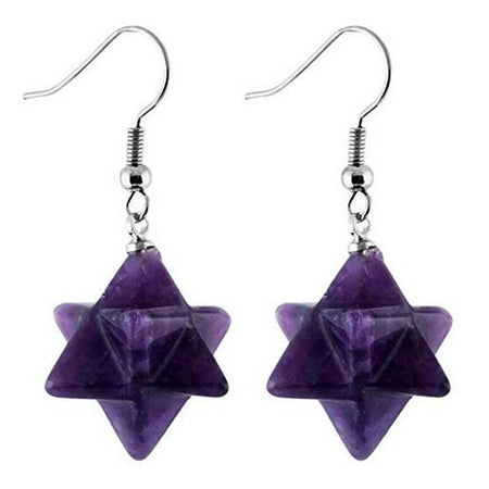boucle oreille merkaba améthyste