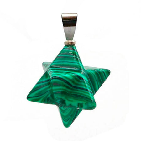 pendentif merkaba Malachite