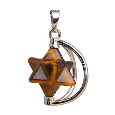 pendentif merkaba oeil de tigre