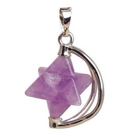 pendentif merkaba amethyste