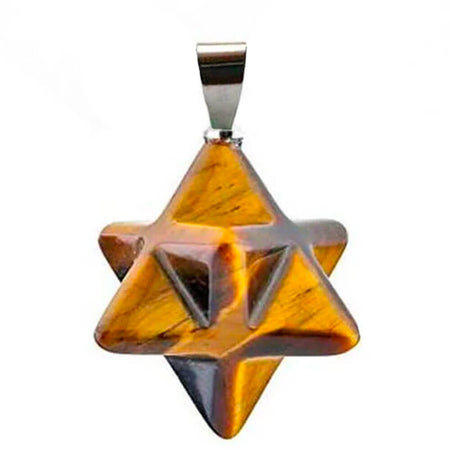 pendentif merkaba Oeil de tigre