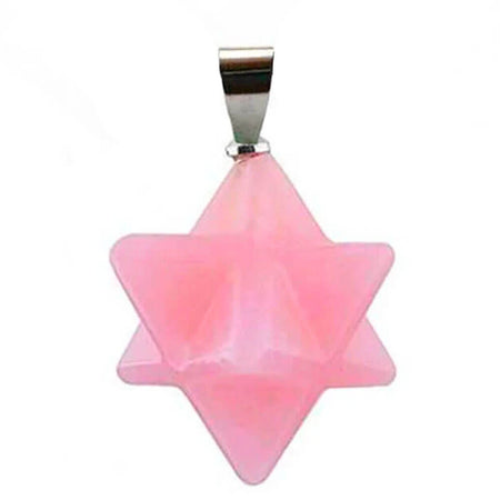 pendentif merkaba Quartz rose