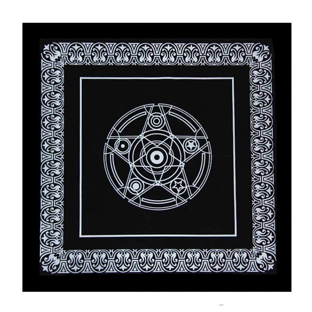 nappe tapis tarot voyance divination pentacle esoterique