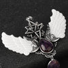 pendentif aile ange merkaba amethyste