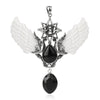 pendentif aile ange merkaba obsidienne noire