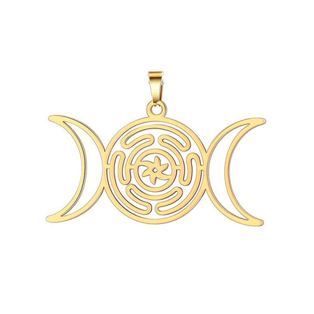 pendentif triple lune or