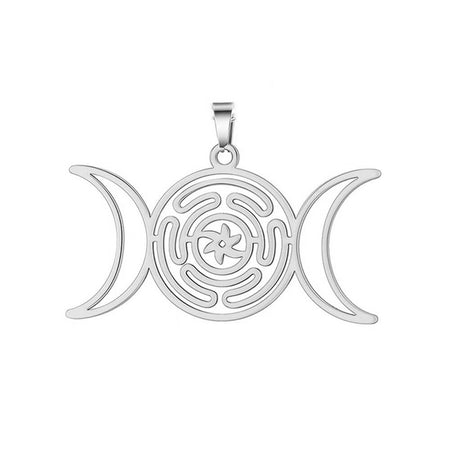 pendentif triple lune argent