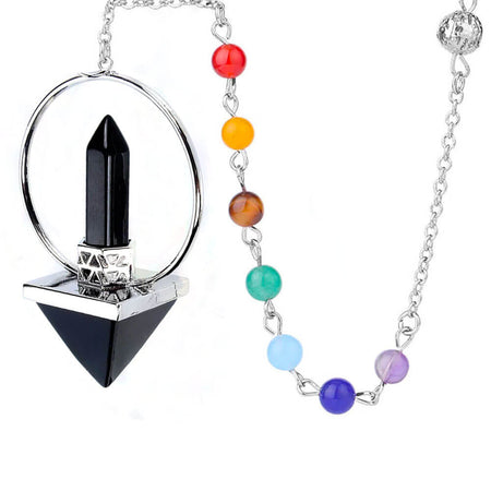 pendule divinatoire oui non obsidienne noire