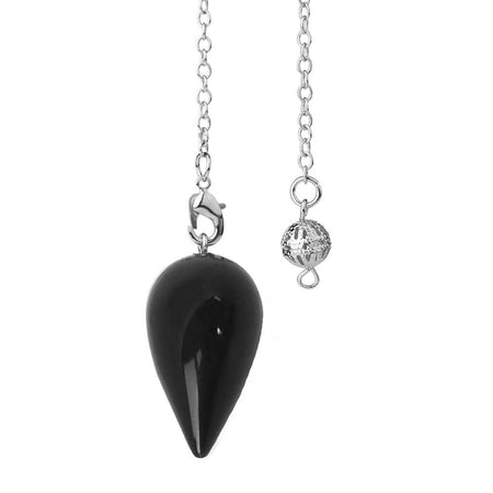 pendule divinatoire oui non goutte obsidienne noire