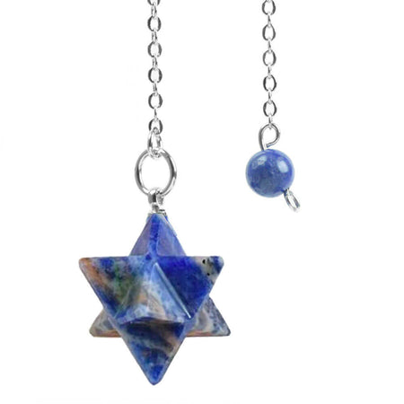 pendule divinatoire oui non merkaba lapis lazuli
