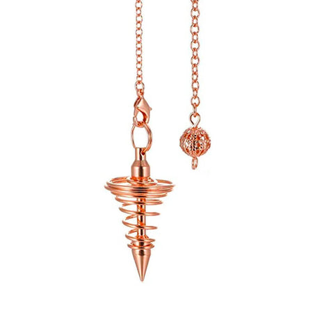 pendule divinatoire oui non metal or rose