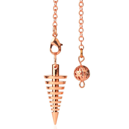 pendule divinatoire oui non metal or rose