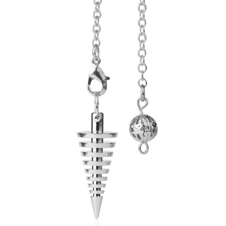 pendule divinatoire oui non metal argent