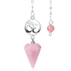 pendule divinatoire oui non symbole aum quartz rose