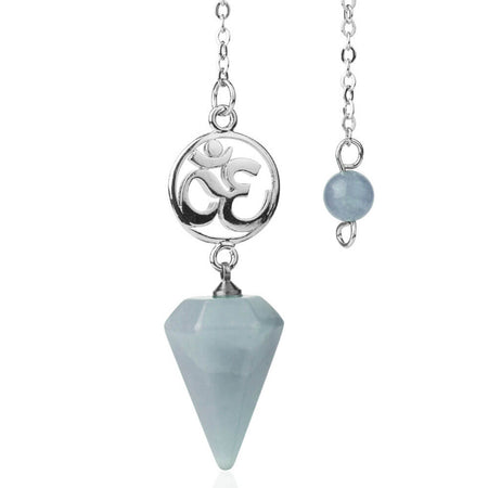 pendule divinatoire oui non symbole aum opale blanche